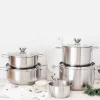 Batería de cocina 9 piezas acero inoxidable sin antiadherente Ancora