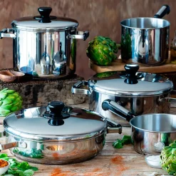 Batería de cocina 9 piezas acero inoxidable sin antiadherente Terminox