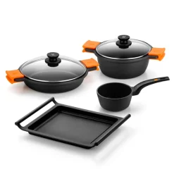 Batería de cocina 6 piezas Efficient con parrilla
