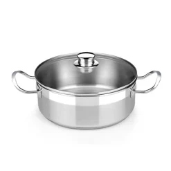Batería de cocina 9 piezas con rustidera acero inoxidable sin antiadhe