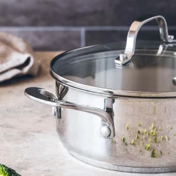 Batería de cocina 7 piezas acero inoxidable sin antiadherente Eterna