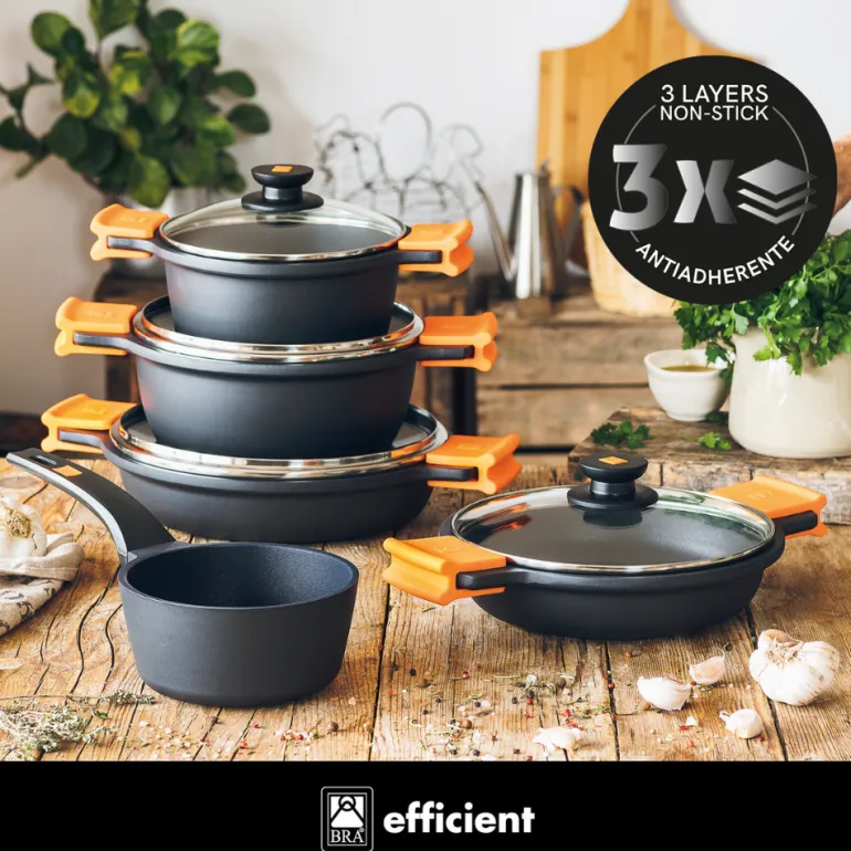 Batería de cocina 9 piezas Efficient