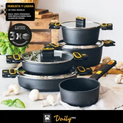 Batería de cocina 9 piezas Daily Pro
