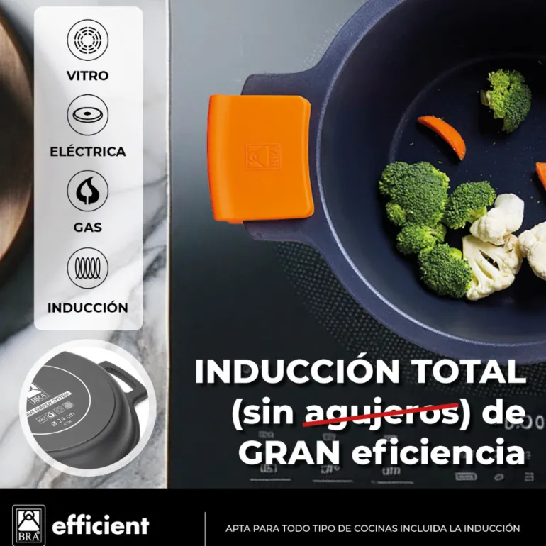Batería de cocina 9 piezas Efficient