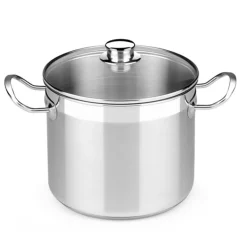 Batería de cocina 9 piezas acero inoxidable sin antiadherente con tapa