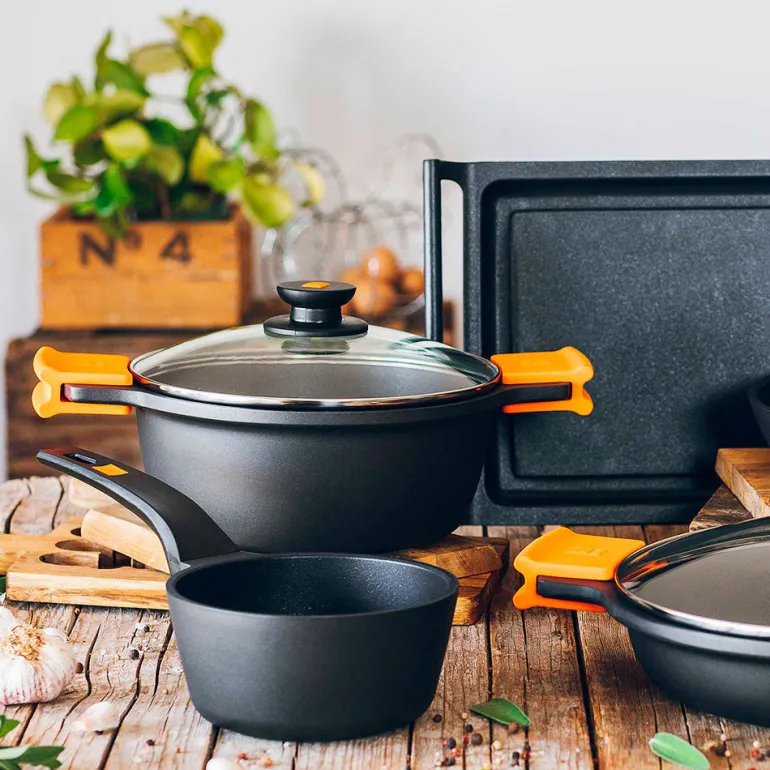 Batería de cocina 7 piezas con sartén Efficient