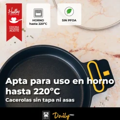 Batería de cocina 9 piezas Daily Pro