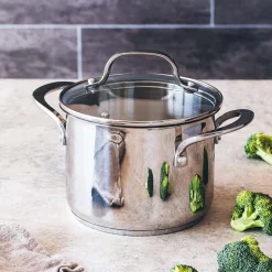 Batería de cocina 7 piezas acero inoxidable sin antiadherente Eterna