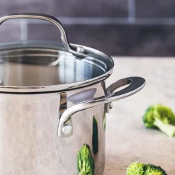 Batería de cocina 7 piezas acero inoxidable sin antiadherente Eterna