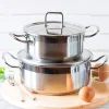 Cacerola acero inoxidable sin antiadherente con tapa Profesional