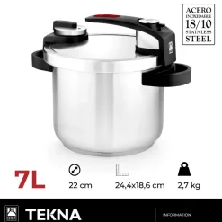 Olla a presión acero inoxidable Tekna