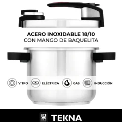 Olla a presión acero inoxidable Tekna