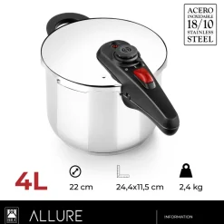Olla a presión acero inoxidable Allure