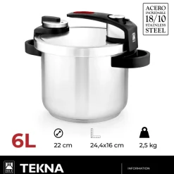 Olla a presión acero inoxidable Tekna