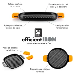 Plancha redonda con rayas Efficient Iron
