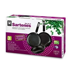 Set 3 sartenes aluminio forjado antiadherente