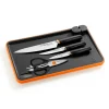 Set de 3 cuchillos y tijeras con tabla de cortar y afilador Efficient