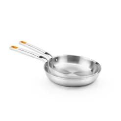 Set de 2 sartenes acero inoxidable sin antidherente Efficient Inox