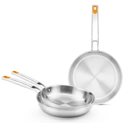 Set de 3 sartenes acero inoxidable sin antiadherente Efficient Inox