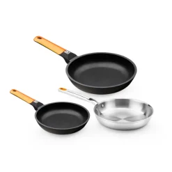 Set de 2 sartenes Efficient Orange y sartén Efficient Inox