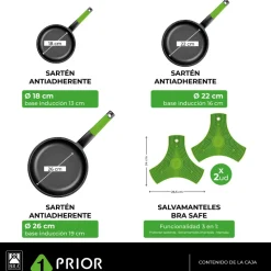 Set de 3 sartenes Prior