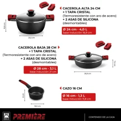 Set de cocina 5 piezas Premiere