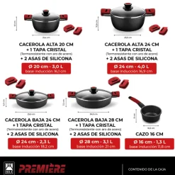 Set de cocina 9 piezas Premiere