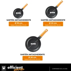Set de sartenes Efficient Orange